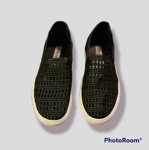 Steve Madden Women's Gills Mesh Sneakers Black Comfort Shoes Size 7.5